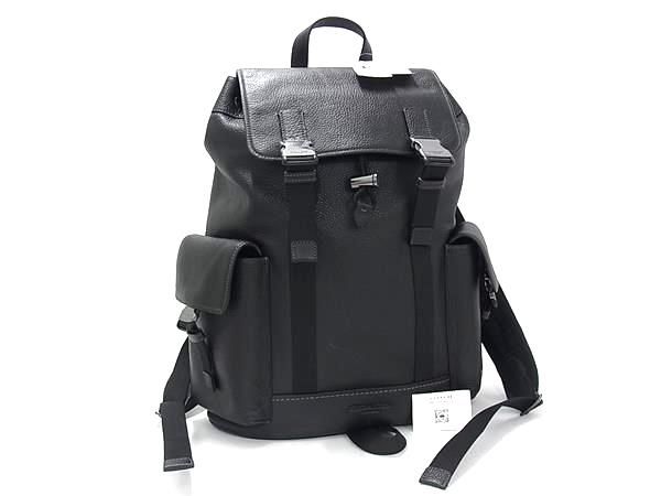 ■新品■未使用■ COACH コーチ CCF89 クラーク レザー リュックサック バックパック デイパック メンズ ブラック系 FT7550