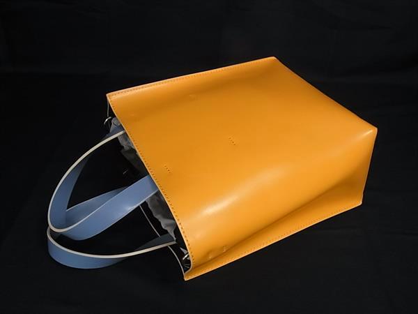 ■新品同様■ MARNI マルニ ミュゼオ ミニ レザー 2WAY クロスボディ ハンドバッグ ショルダー トート ピンク系×オレンジ系 FT7555