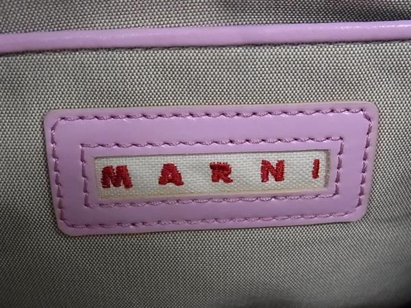 ■新品同様■ MARNI マルニ ミュゼオ ミニ レザー 2WAY クロスボディ ハンドバッグ ショルダー トート ピンク系×オレンジ系 FT7555