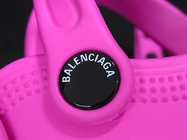 ■極美品■ BALENCIAGA バレンシアガ クロックス コラボ ラバー クロスボディ ショルダーバッグ フォンホルダー ピンク系 FU0656