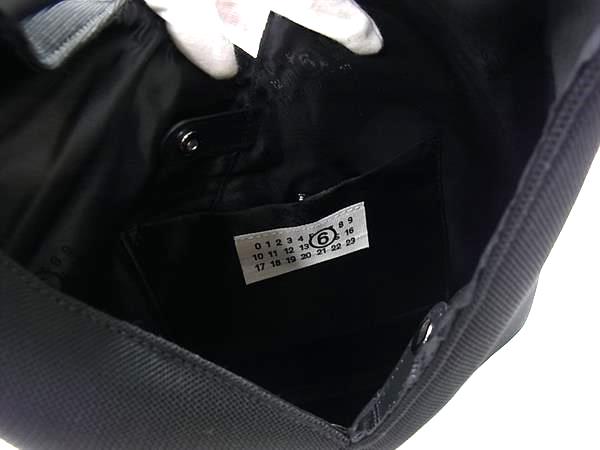 ■新品同様■ MM6 Maison エムエムシックス メゾン マルジェラ ジャパニーズ ナイロン ワンハンドル ハンドバッグ ブラック系 FU2910_4