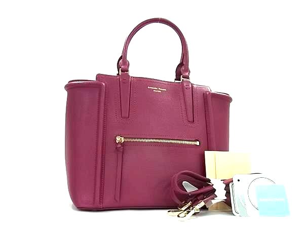 ■新品■未使用■ Samantha Thavasa サマンサタバサ レザー 2WAY ハンドバッグ トートバッグ ショルダーバッグ パープル系 FU3351