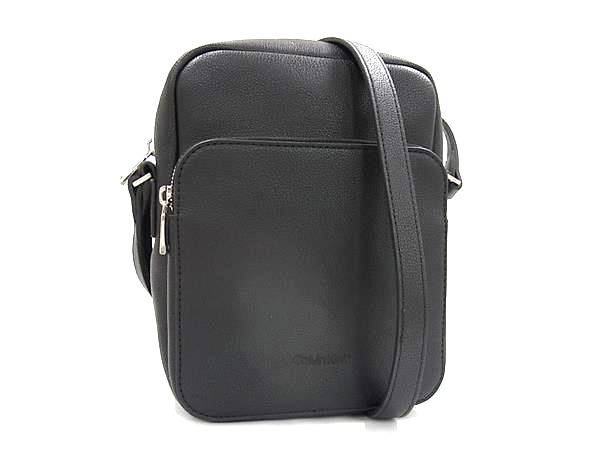 ■新品■未使用■   カルバンクライン レザー ショルダーバッグ メンズ ブラック系 FU3356