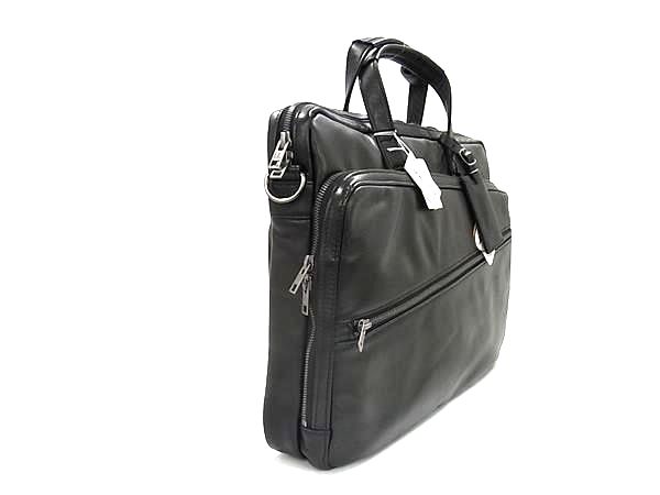 ■新品同様■ LUGGAGE LABEL ラゲッジレーベル 吉田カバン レザー 2WAY ビジネスバッグ ハンドバッグ ショルダー ブラック系 FU4203_1