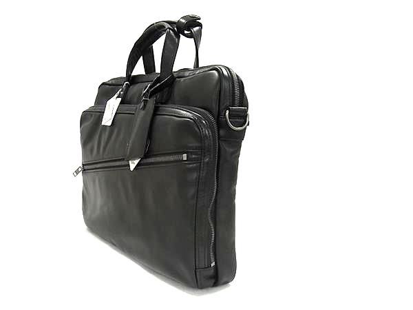 ■新品同様■ LUGGAGE LABEL ラゲッジレーベル 吉田カバン レザー 2WAY ビジネスバッグ ハンドバッグ ショルダー ブラック系 FU4203_2