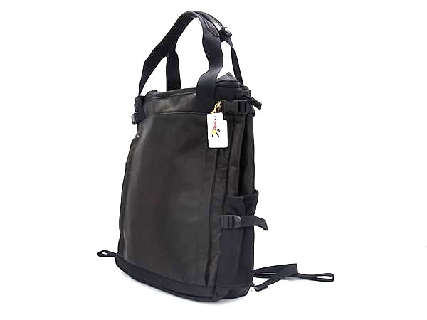 ■新品■未使用■ PORTER ポーター 吉田カバン レザー×ナイロン 2WAY ショルダー トート リュックサック ブラック系 FU4214_2