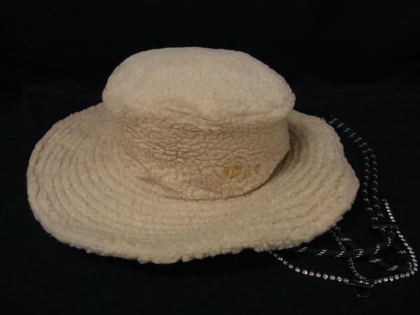 ■新品■未使用■ New Era×N°21 ニューエラ×ヌメロヴェントゥーノ ポリエステル バケットハット サイズ M/L ベージュ系 FU5352