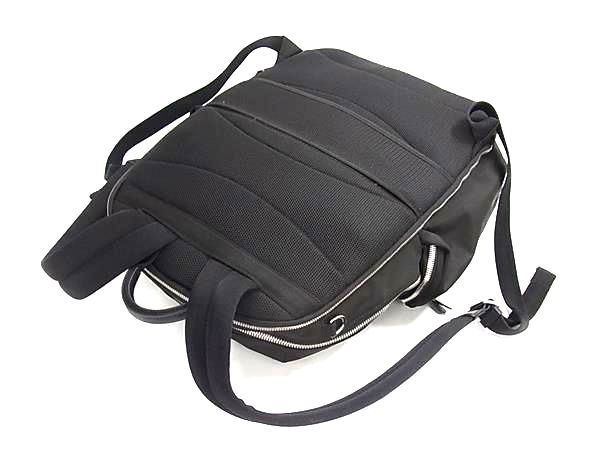 ■極美品■ HUGO BOSS ヒューゴボス 50536485 ナイロン リュックサック バックパック デイパック メンズ ブラック系 FU6811_4