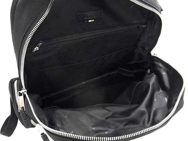 ■極美品■ HUGO BOSS ヒューゴボス 50536485 ナイロン リュックサック バックパック デイパック メンズ ブラック系 FU6811_7