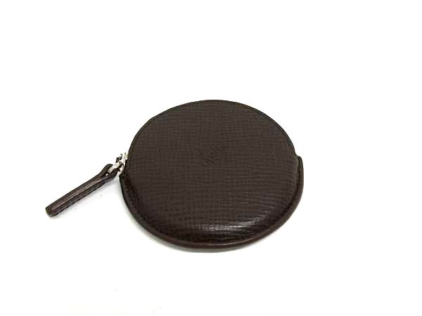 ■新品■未使用■ LOEWE ロエベ アナグラム レザー ケース パース 小銭入れ メンズ レディース ブラウン系 FV2162