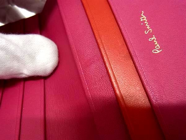 ■美品■ Paul Smith ポールスミス レザー 二つ折り 財布 ウォレット 札入れ 小銭入れ カード入れ レディース ピンク系 FV3740_6