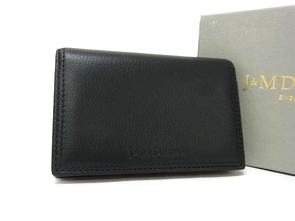 ■極美品■ J＆M DAVIDSON ジェイアンドエムデヴィッドソン レザー パスケース カードケース カード入れ 定期入れ ブラック系 FV3753