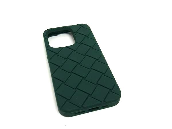 ■美品■ BOTTEGA VENETA ボッテガヴェネタ イントレチャート ラバー iPhone 14Pro 対応 スマホケース グリーン系 FV4332
