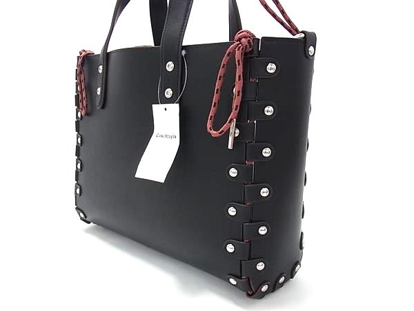 ■新品同様■ COACH コーチ CO667 ミディアム リレーサブル レザー 2WAY ショルダー トート ハンドバッグ ブラック系 FV4600