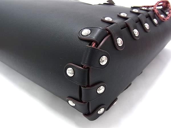 ■新品同様■ COACH コーチ CO667 ミディアム リレーサブル レザー 2WAY ショルダー トート ハンドバッグ ブラック系 FV4600