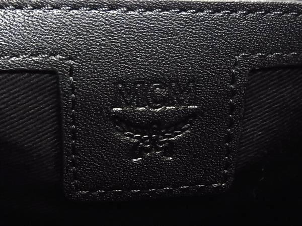 ■新品■未使用■ MCM エムシーエム モノグラム ヴィセトス柄 レザー リュックサック バックパック デイパック ブラック系 FV5850_9