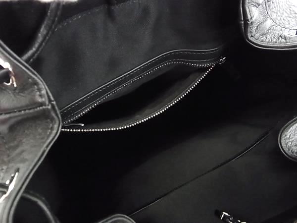 ■新品■未使用■ MCM エムシーエム モノグラム ヴィセトス柄 レザー リュックサック バックパック デイパック ブラック系 FV5850_8