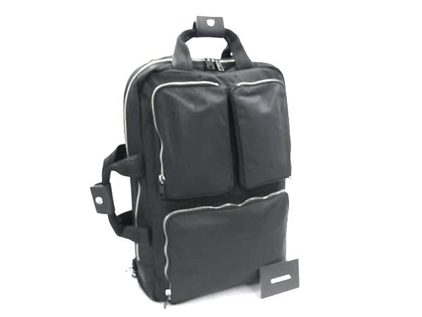 ■新品同様■ DIESEL ディーゼル TRI-FUN ナイロン 2WAY ハンドバッグ ビジネスバッグ リュックサック メンズブラック系 FV6987
