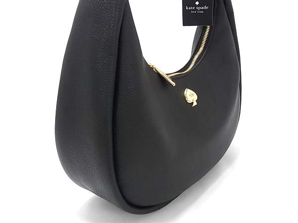 ■新品■未使用■ kate spade ケイトスペード KK054 ケイラ クレセント レザー ワンショルダーバッグ レディース ブラック系 FV6996_1