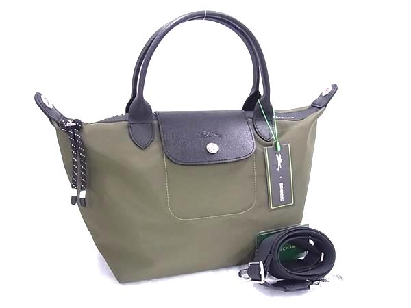 ■新品■未使用■ LONGCHAMP ロンシャン ルプリアージュ ナイロン 折りたたみ式 2WAY ハンドバッグ ショルダー グリーン系 FV7005 21,137円