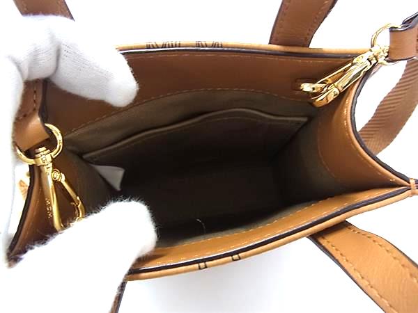 ■新品同様■ MCM エムシーエム モノグラム ヴィセトス柄 レザー 2WAY ハンドバッグ ショルダー レディース ブラウン系 FV7046_4