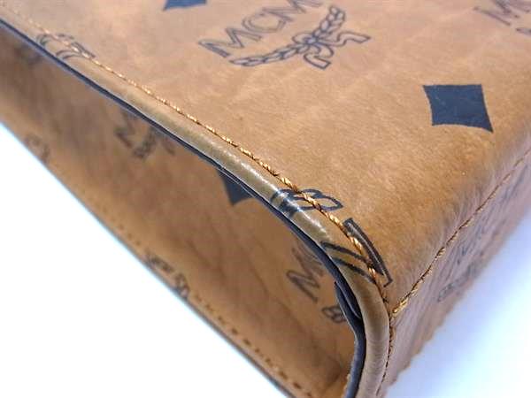■新品同様■ MCM エムシーエム モノグラム ヴィセトス柄 レザー 2WAY ハンドバッグ ショルダー レディース ブラウン系 FV7046_6
