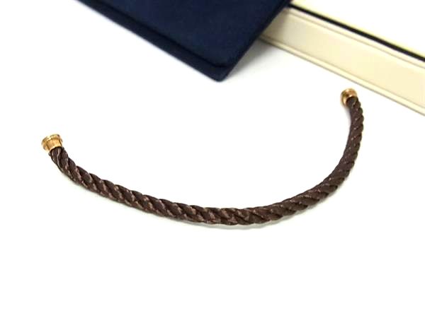 ■美品■ FRED フレッド フォース10 ブレスレット用 スティールケーブル 表記サイズ 15 レディース メンズ ブロンズ系 FV7852