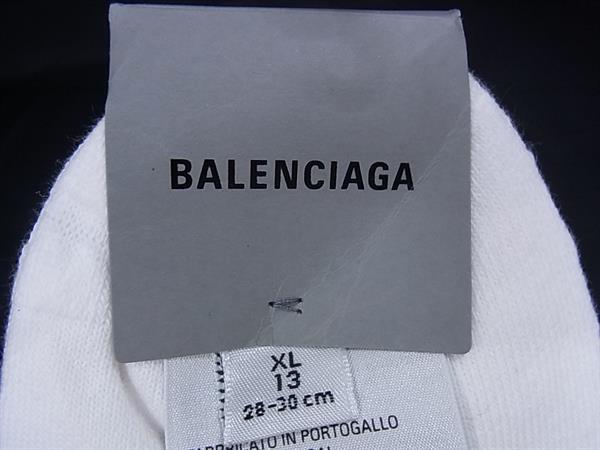 ■極美品■ BALENCIAGA バレンシアガ コットン×ナイロン等 ソックス 靴下 表記サイズ XL メンズ レディース ホワイト系 FV8206_3