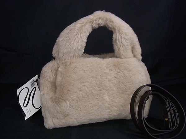 ■新品■未使用■ POLENE ポレーヌ Num＆#233；ro Neuf アルパカ 2WAY ハンドバッグ ショルダー レディース ベージュ系 FW1034