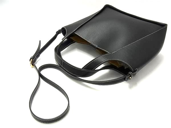■新品同様■ STELLA McCARTNEY ステラ マッカートニー レザー 2WAY ハンドバッグ ショルダー ブラック系 FW1038_2