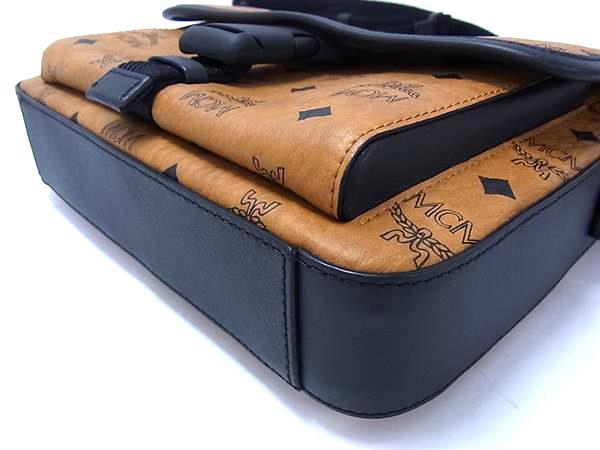 ■新品■未使用■ MCM エムシーエム モノグラム ヴィセトス柄 レザー クロスボディ ショルダーバッグ 斜め掛け ブラウン系 FW2149