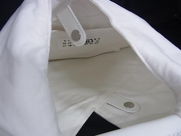 ■新品■未使用■ MM6 Maison エムエムシックス メゾン マルジェラ ジャパニーズ キャンバス ハンドバッグ ホワイト系 FW2167_4