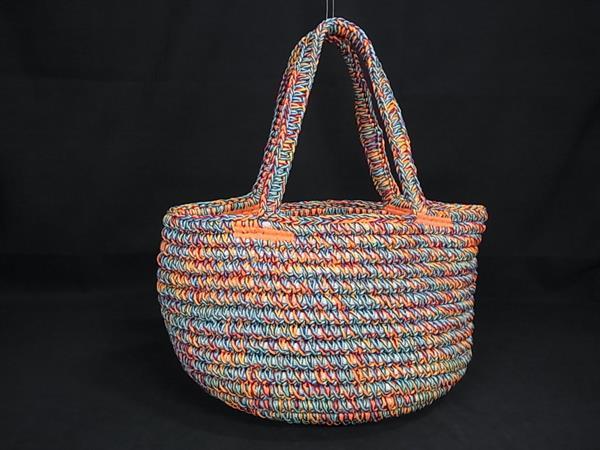 ■新品■未使用■ CAMPER カンペール キャンバス ハンドバッグ トートバッグ レディース  オレンジ系×マルチカラー FX0620 8,351円