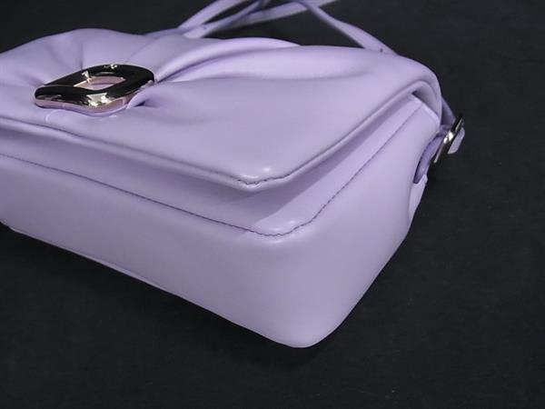 ■新品■未使用■ Roger Vivier ロジェヴィヴィエ ヴィヴ レザー 2WAY ショルダーバック クラッチバッグ ライトパープル系 FX0632_6