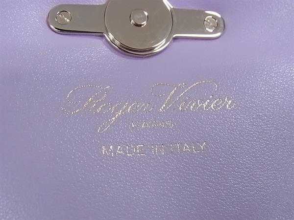 ■新品■未使用■ Roger Vivier ロジェヴィヴィエ ヴィヴ レザー 2WAY ショルダーバック クラッチバッグ ライトパープル系 FX0632_8