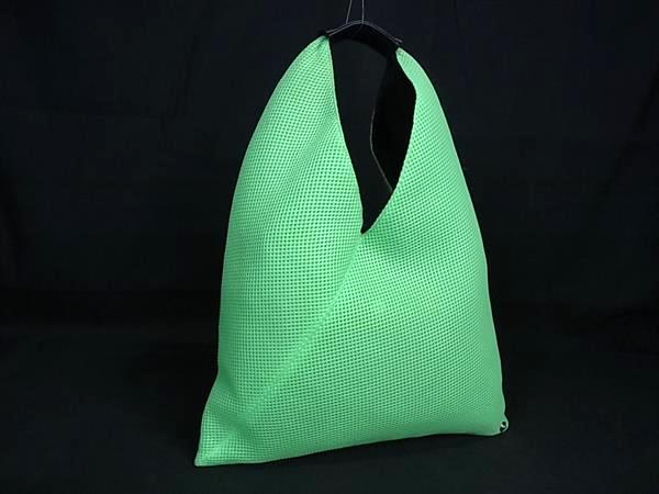 ■極美品■ MM6 Maison エムエムシックス メゾン マルジェラ ジャパニーズ ナイロン ハンドバッグ グリーン系 FX0649