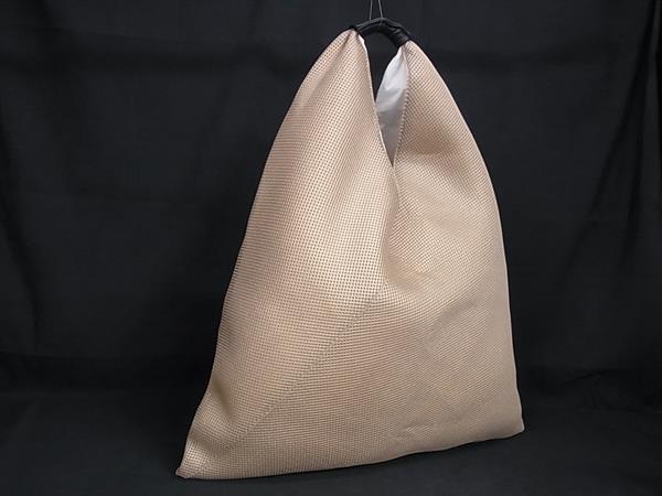■新品同様■ MM6 Maison エムエムシックス メゾン マルジェラ ジャパニーズ ナイロン ハンドバッグ ベージュ系 FX0651