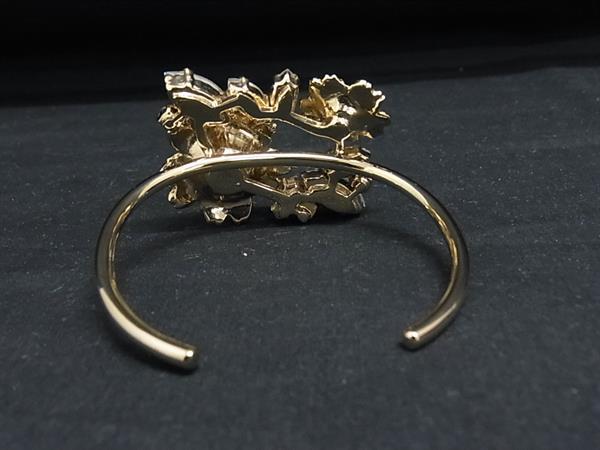 ■新品■未使用■ Roger Vivier ロジェヴィヴィエ ブーケ ストラス ビジュー ブレスレット バングル アクセサリー ゴールド系 FX2870_1