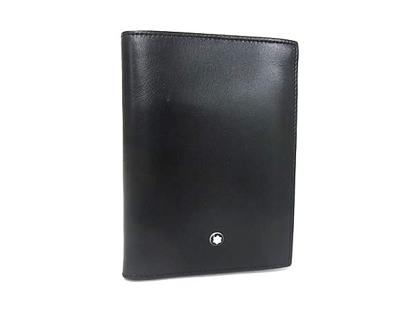 MONTBLANC 二つ折り財布 ブラック　札入れ □新品□未使用□ MONT BLANC モンブラン レザー 二つ折り 財布