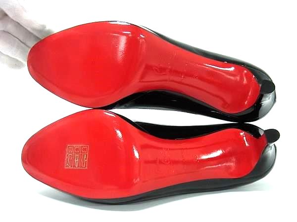 ■極美品■ Christian Louboutin ルブタン パテントレザー ヒール パンプス サイズ36 (約23cm) 靴 シューズ ブラック系 FY0504_3