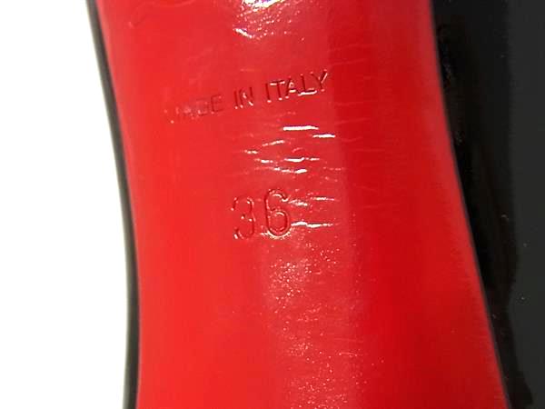 ■極美品■ Christian Louboutin ルブタン パテントレザー ヒール パンプス サイズ36 (約23cm) 靴 シューズ ブラック系 FY0504_4