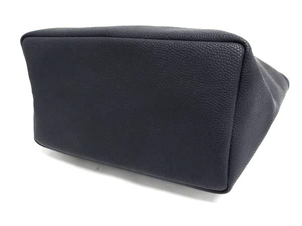 ■新品同様■ Herve Chapelier エルベシャプリエ 舟形トート レザー×キャンバス ハンドバッグ トート レディース ネイビー系 FZ2379_3
