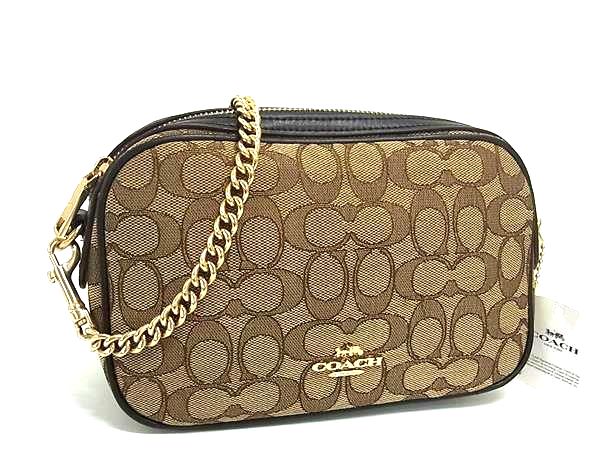 ■新品同様■ COACH コーチ F28959 シグネチャー キャンバス クロスボディ ショルダーバッグ レディース ベージュ系 FZ3910 12,709円