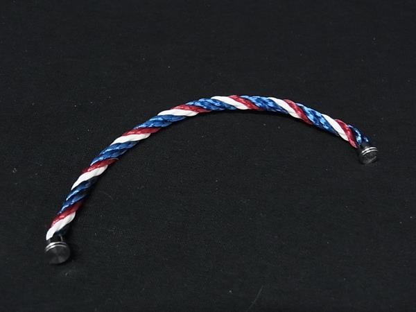 ■新品同様■ FRED フレッド フォース10 ブレスレット用 スティールケーブル 表記サイズ 14 ブルー系×レッド系×ホワイト系 FZ4536