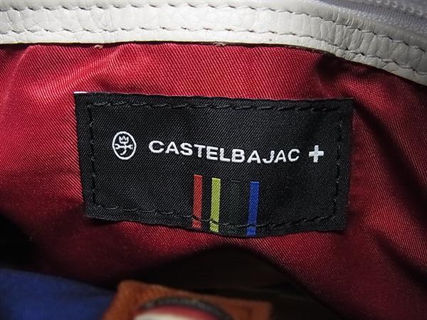 ■新品同様■ CASTELBAJAC カステルバジャック 083111 レザー クロスボディ ショルダーバッグ 斜め掛け オレンジ系 GB2542_9