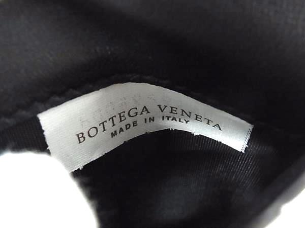 ■新品同様■ BOTTEGA VENETA ボッテガヴェネタ マキシイントレチャート レザー 二つ折り 財布 ウォレット 札入れ ブラック系 HA0972_4