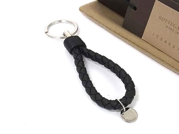 Bottega Veneta イントレチャート レザー チャーム　黒 □新品□未使用□ BOTTEGA VENETA ボッテガヴェネタ イントレチャート