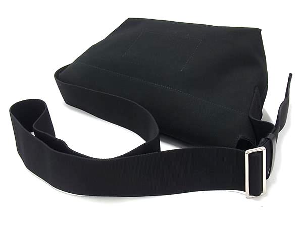 ■新品同様■ JIL SANDER ジルサンダー ユーティリティ スモール キャンバス クロスボディ ショルダーバッグ ブラック系 HA2267_2