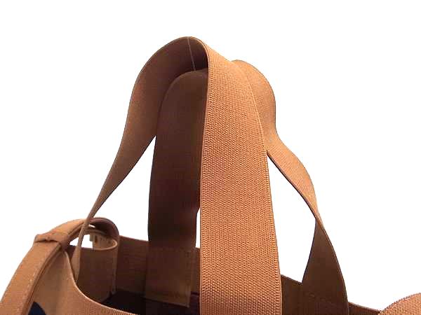 ■新品■未使用■ MARNI マルニ ジャカード スモール ショッピングバッグ キャンバス 2WAY ハンドバッグ ショルダー ネイビー系 HA2273_1