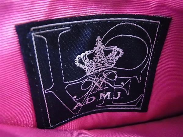 ■新品同様■ A.D.M.J. エーディーエムジェイ スワロフスキー×レザー ビジュー L字ファスナー 長財布 ウォレット ホワイト系 HA3128_5